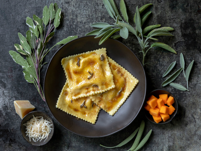 Butternut Squash Ravioli with Browned Butter Sage Sauce