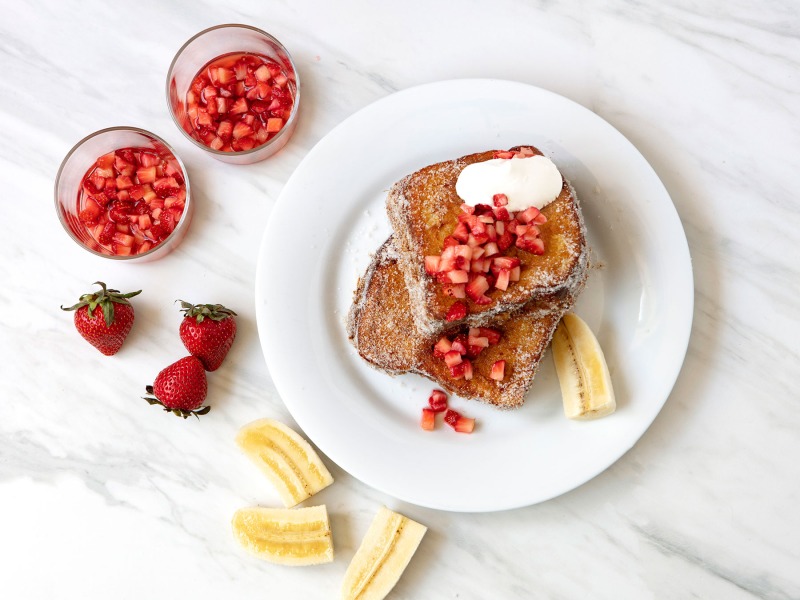 Banana-Stuffed French Toast with Strawberries
