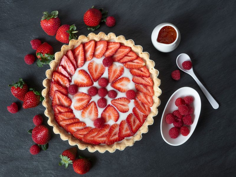 Sweetheart Tart: Red Berry and Custard (Gluten-, Dairy- and Egg-Free)