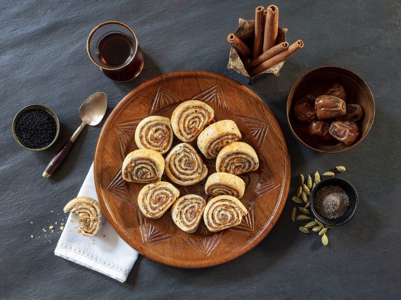 Date & Cardamom Spiral Cookies (Kleicha)