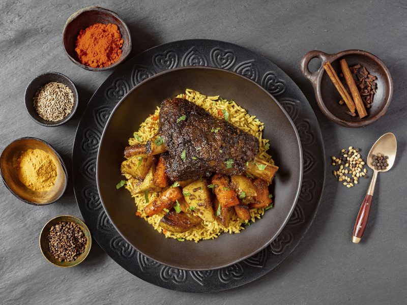 Somali-style Lamb Shanks with Seasoned Rice